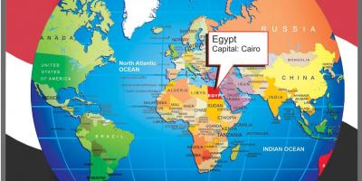 Cairo localización no mapa do mundo