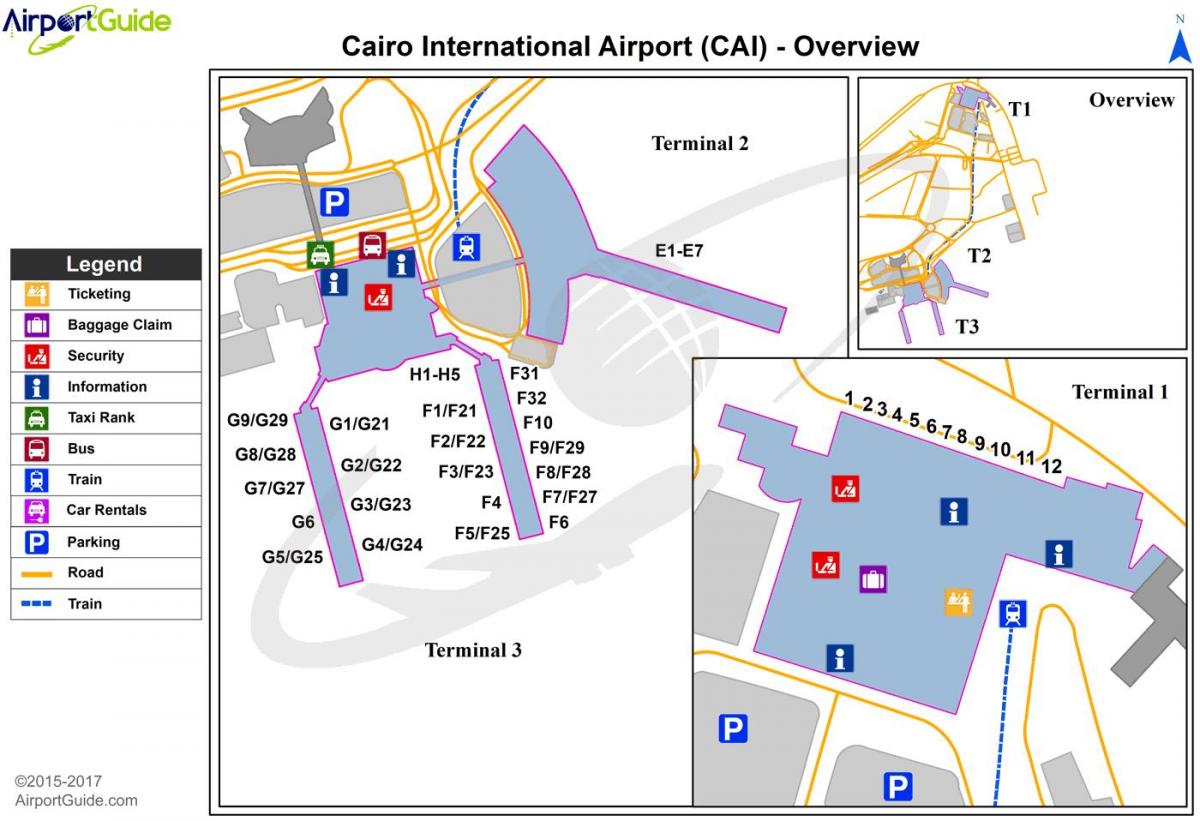cairo aeroporto internacional mapa