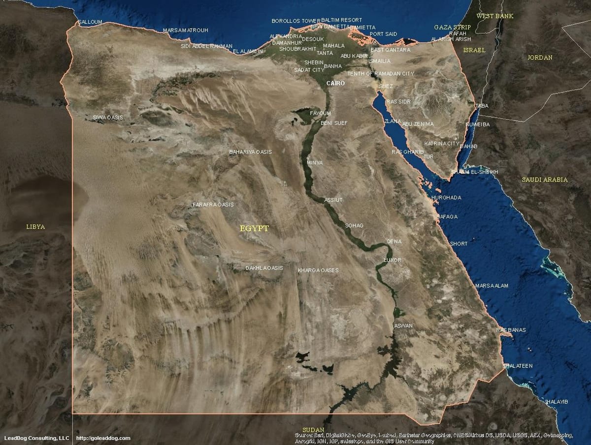 Mapa de satélite cairo