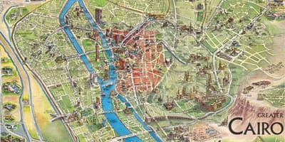 Mapa turístico cairo exipto