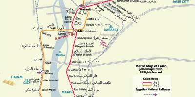 Metro do Cairo mapa 2016